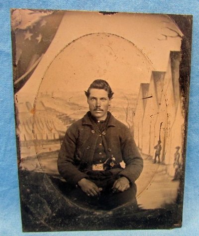  US Civil War Armed Union Solder Tintype, 1/4 Plate — image 4