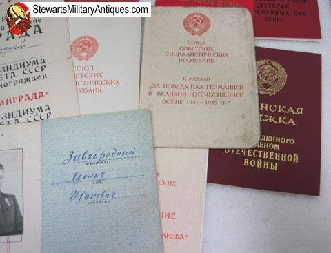  Soviet WWII Documented & Researched Stalingrad Veterans Medal Grouping, 18 Orders & Medals — image 11