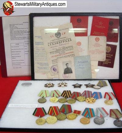  Soviet WWII Documented & Researched Stalingrad Veterans Medal Grouping, 18 Orders & Medals — image 2