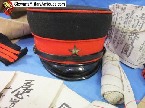  Japanese Meiji Era Identified Hat & Thousand Stitch Belt Grouping — image 5