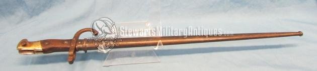  French M1874 Gras Rifle Bayonet, 1878 Paris, Matching — image 2