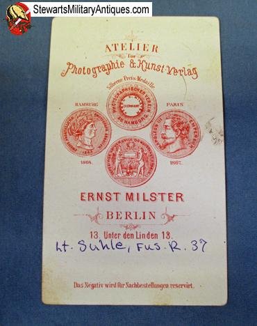  German Franco-Prussian War Identified CDV, Iron Cross Winner, Fusilier Rgt 37 — image 4