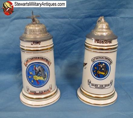  US Cold War Era Career USAF NCO Squadron Beer Stein Lot — image 2