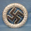 German WWII Large Format Pressed Paper Swastika & Wreath