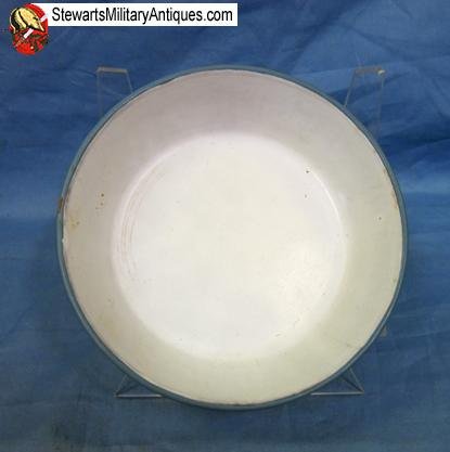  Japanese WWII Enameled Steel Navy Bowl, Battlefield Recovered  — image 2