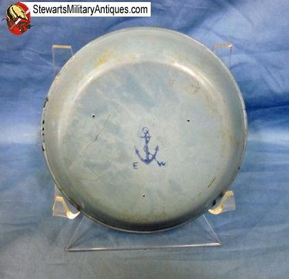  Japanese WWII Enameled Steel Navy Bowl, Battlefield Recovered  — image 3