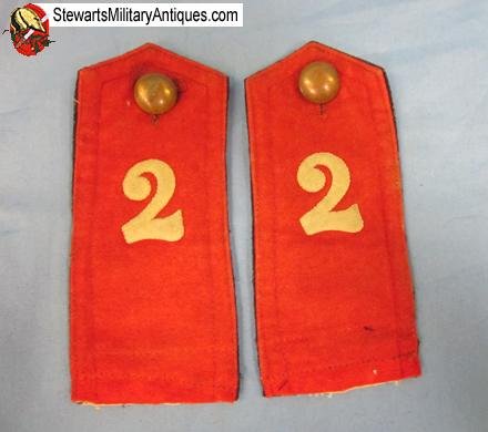  Japanese Meiji Era Russo Japanese War Enlisted Shoulder Straps, 2nd Regiment — image 2