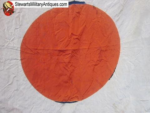  Japanese Meiji Era Flag, Flagpole Top and Painted Tin — image 3