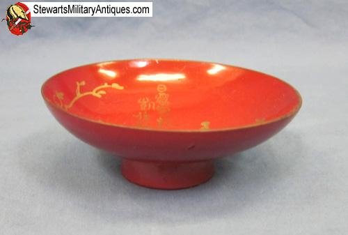  Japanese Meiji Era Lacquered Wood Sake Cup — image 3