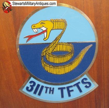  US Cold War Era USAF 311th TFTS Wall Plaque — image 3