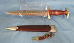 German WWII M1933 SA EM Dagger, Partial Ground Rohm