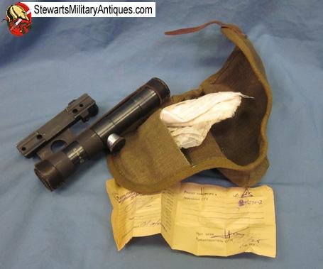 Soviet WWII 91/30 PU Rifle Scope & Case, Leningrad Plant 1942  — image 3