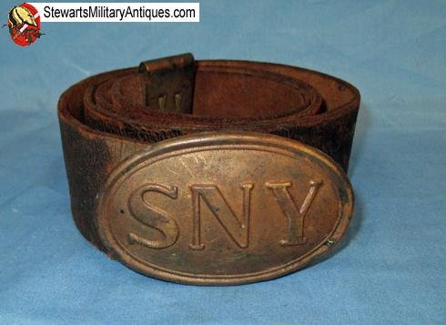  US Civil War New York Infantry Belt & SNY Buckle — image 2