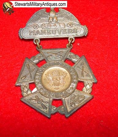  US Pre WWII 1941 Maneuvers Badge — image 2