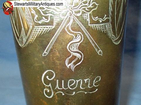  French WWII Trench Art Vase — image 5