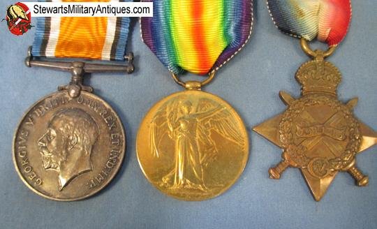  Canadian WWI Medal Trio, 4th Canadian Infantry, Named — image 3