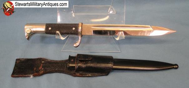  German WWII Dress Bayonet & Frog, Eickhorn Mfg   — image 3