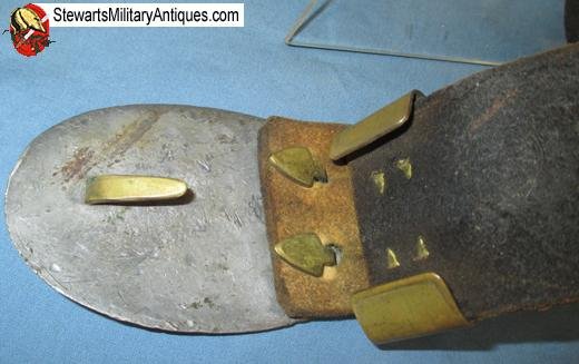  US Civil War Buff Leather Enlisted Belt & Buckle Set — image 2