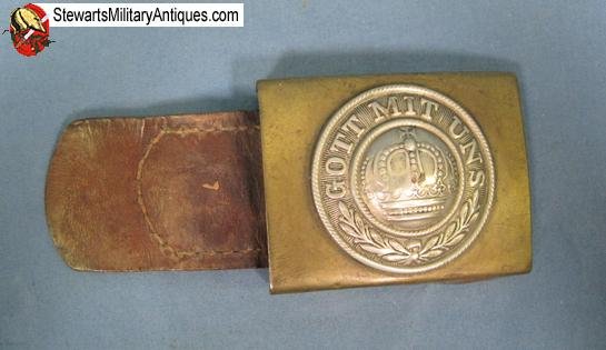 German WWI Prussian Enlisted Buckle & Leather Tab — image 4