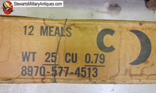  US Vietnam War Unopened Case of 12 Individual  Combat Meals, Oct 26 '67, C-Rats — image 3