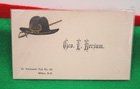 US Civil War GAR Calling Card, George Hersum, Colonel 5th …