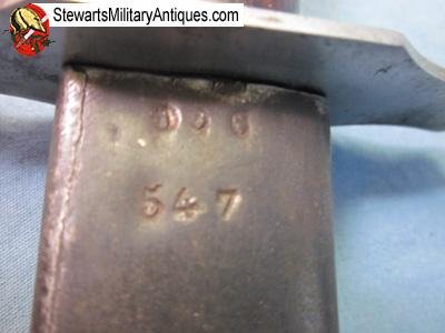  French WWI 1916 Fighting Knife & Scabbard — image 3