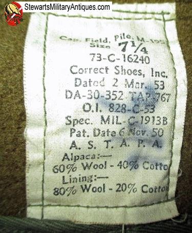  US Korean War USMC Pile Field Cap — image 7