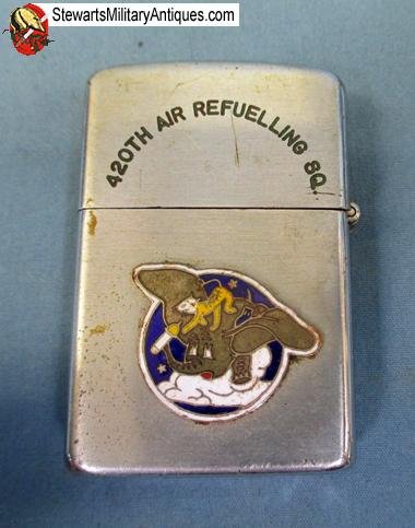  US Cold War Era USAF Vulcan Cigarette Lighter, 420th Air Refueling Squadron England — image 2