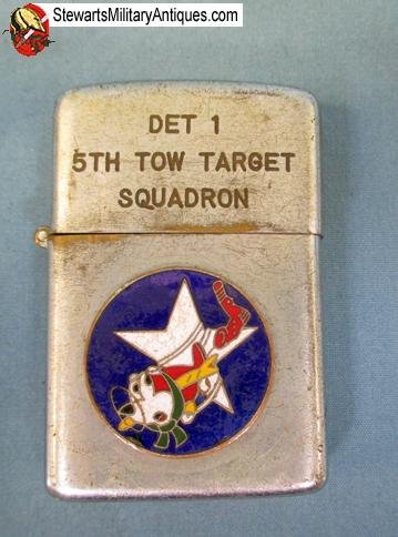  US 1950's USAF Vulcan Cigarette Lighter, 5th Tow Target Squadron  — image 2