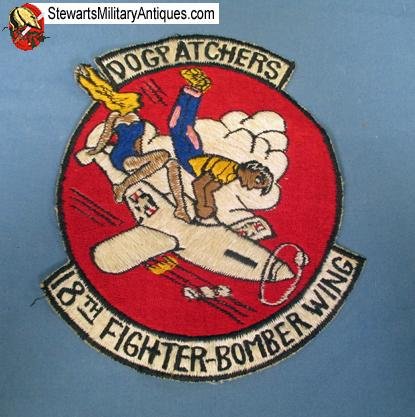  US Korean War USAF 18th Fighter-Bomber Wing Patch, 'Dogpatchers' — image 2