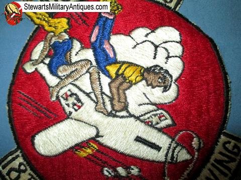  US Korean War USAF 18th Fighter-Bomber Wing Patch, 'Dogpatchers' — image 4
