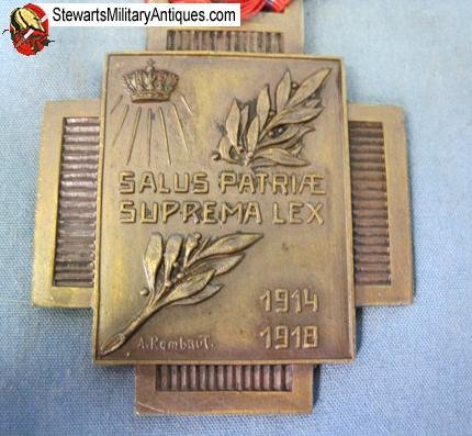  Belgian WWI Medal For Service Under Fire  — image 3