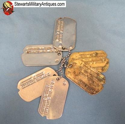  US WWII GI Dogtag Lot, Same Iowa Soldier, 6 Tags — image 2