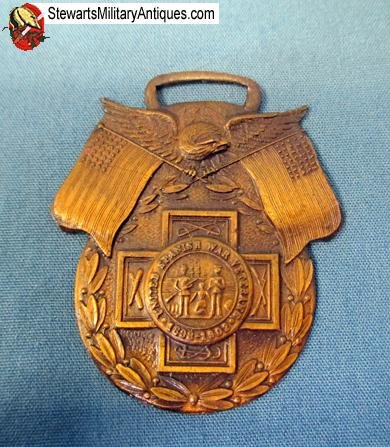  US Spanish American War Veterans Watch Fob — image 2