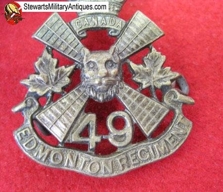  Canadian WWI Edmonton Regiment Cap Badge  — image 3
