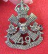 Canadian WWI Edmonton Regiment Cap Badge