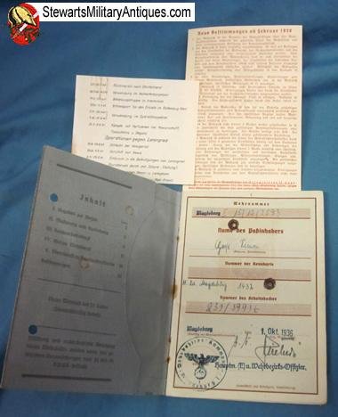  German WWII Army Pz-Jager Wehrpass, KIA Russia 1941  — image 3