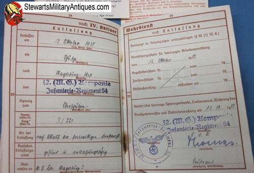  German WWII Army Pz-Jager Wehrpass, KIA Russia 1941  — image 5