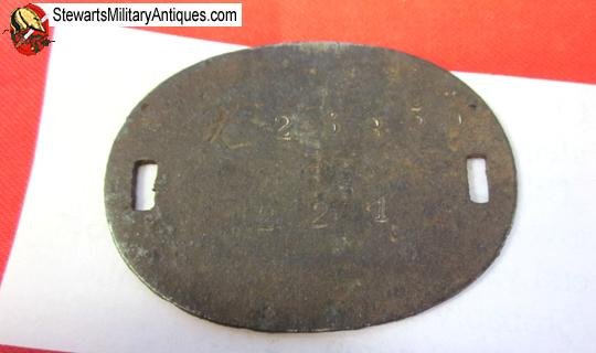  JJapanese WWII Soldiers Steel Identity Tag, Island Recovered — image 3