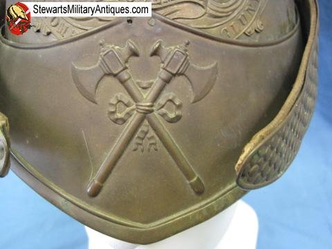  French Early 19th Century Sapeur & Pompier Brass Helmet — image 5