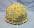 US Vietnam War M1 Helmet and Liner with Camo Cover