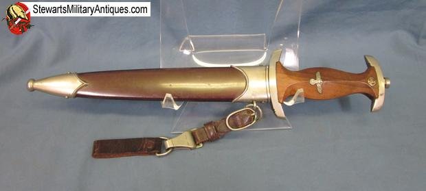  German WWII Early M1933 SA Enlisted Dagger & Hanger, C.G.Haenel  — image 2