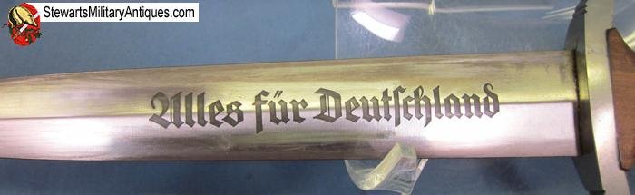  German WWII Early M1933 SA Enlisted Dagger & Hanger, C.G.Haenel  — image 5