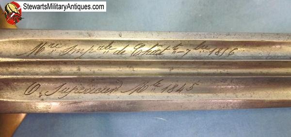  French 1882 Pattern Officers Sword, 1845 Dated Blade — image 4