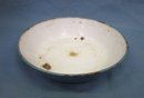 Japanese WWII Enameled Steel Navy Bowl, Battlefield Recovered