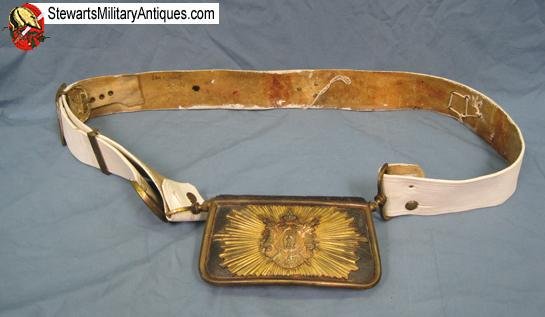  French Second Empire (1852-1870) Imperial Guard Dragoon Baldric &  Cartridge Pouch — image 3