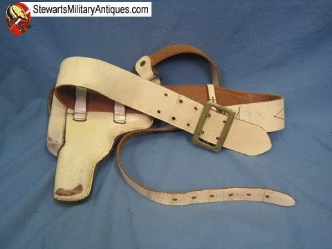  Belgian Post WWII Military Police Belt & Holster  — image 3