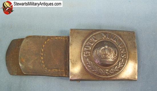 German WWI Prussian EM Buckle & Tab — image 3