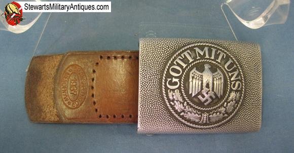  German WWII Army Buckle and 1937 Dated Tab — image 3