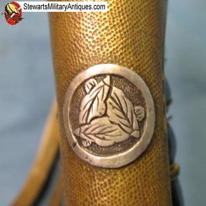  Japanese WWII Type 19 Cavalry Officers Sword, Family Mon — image 5